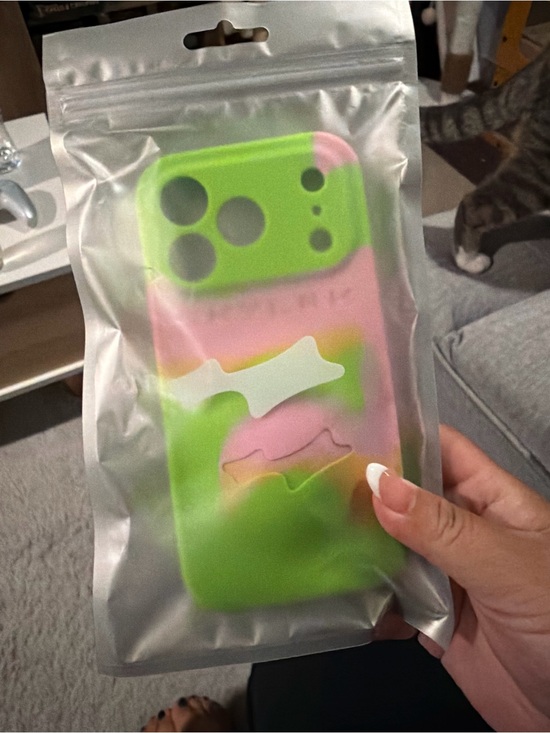 Skylrk Other - Soft Silicone Pink & Green Phone Case
